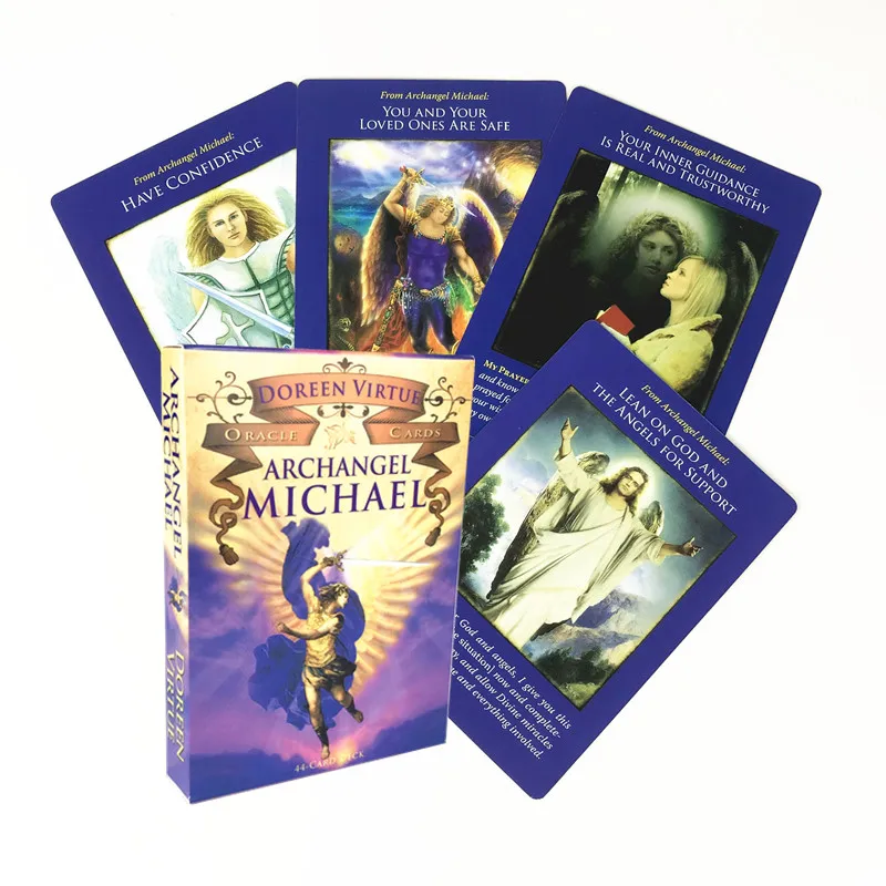 

Archangel Майкл Оракл карточные игры 44 карты английская версия семейная настольная игра Гадание Карты Таро-Оракл