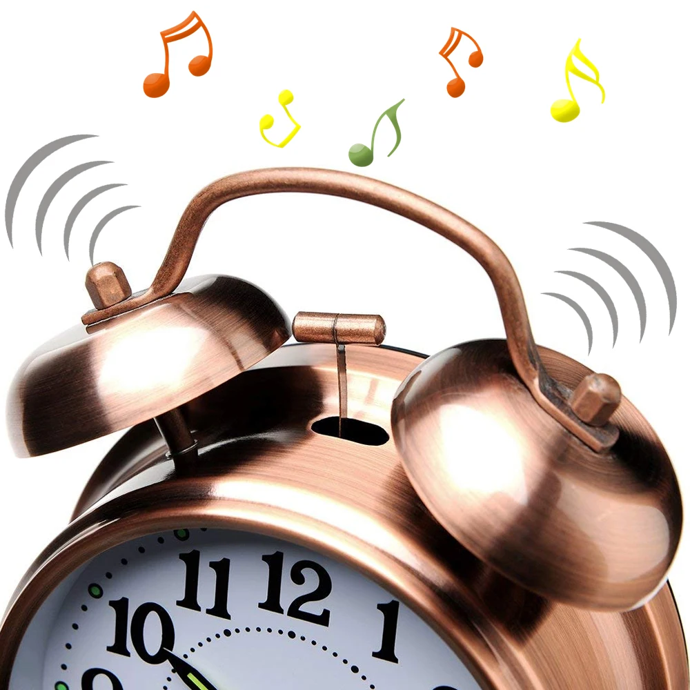 Настольный Громкий будильник подарок Креативный Ретро Будильник Твин часы с