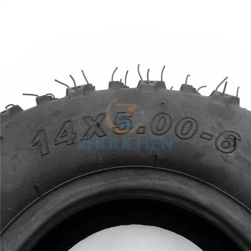 6 дюймов ATV шины 14x5. 00-6 четыре колеса vehcile для 50cc 70cc 110cc маленький ATV передние или задние колеса Quad Багги косилка Go-kart багги