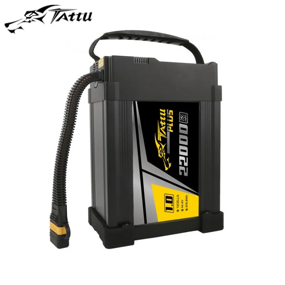 Татту плюс 1 0 22000 мАч 44 4 V 25C 12S Lipo Батарея серые кисточки с AS150U разъем для