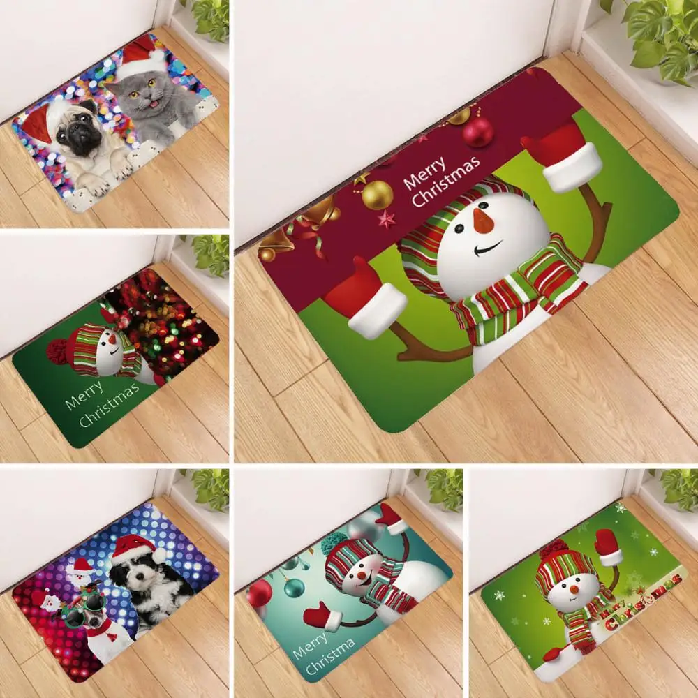 

Противоскользящий коврик OIMG для ванной комнаты, коврик для ванной с 3D принтом, Рождественский коврик с поглощением воды для гостиной, двери ...