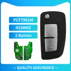 XNRKEY 2-кнопочный Выкидной Автомобильный ключ PCF7961M чип 433 МГц NSN14 Blade CWTWB1G767 FCC для автомобильного ключа Nissan