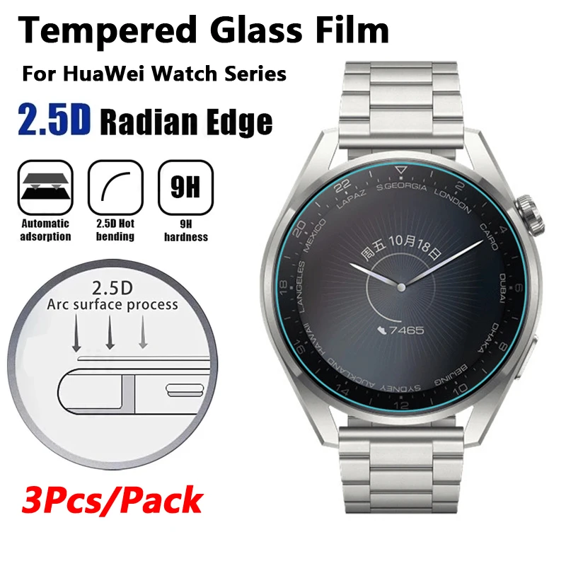

Защитное стекло 2.5D для Huawei Watch GT 2 2E 2Pro, 42 мм, 46 мм, 3 упаковки