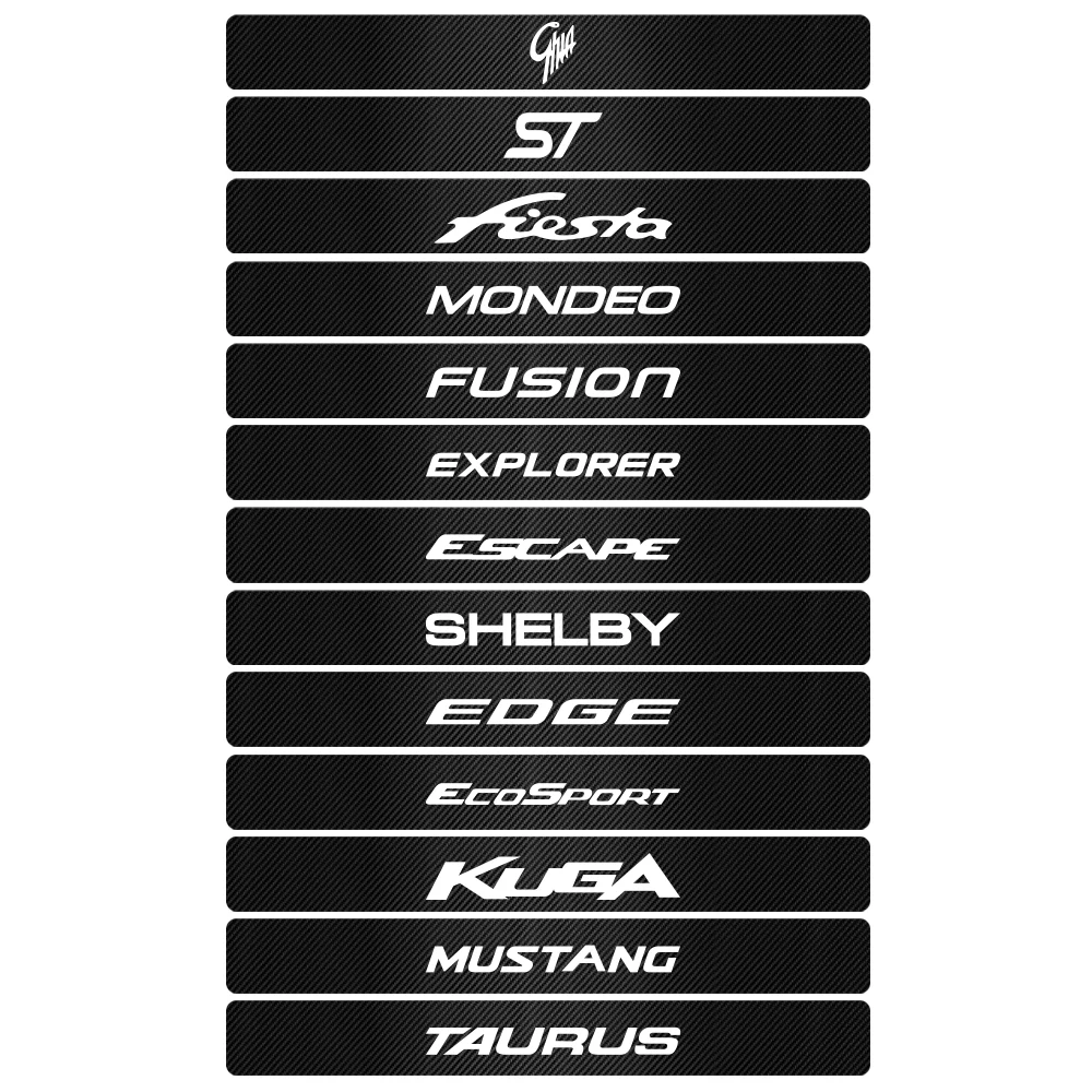 4 шт. защитные наклейки из углеродного волокна на пороги двери для Ford ST FOCUS 2 3 Mondeo