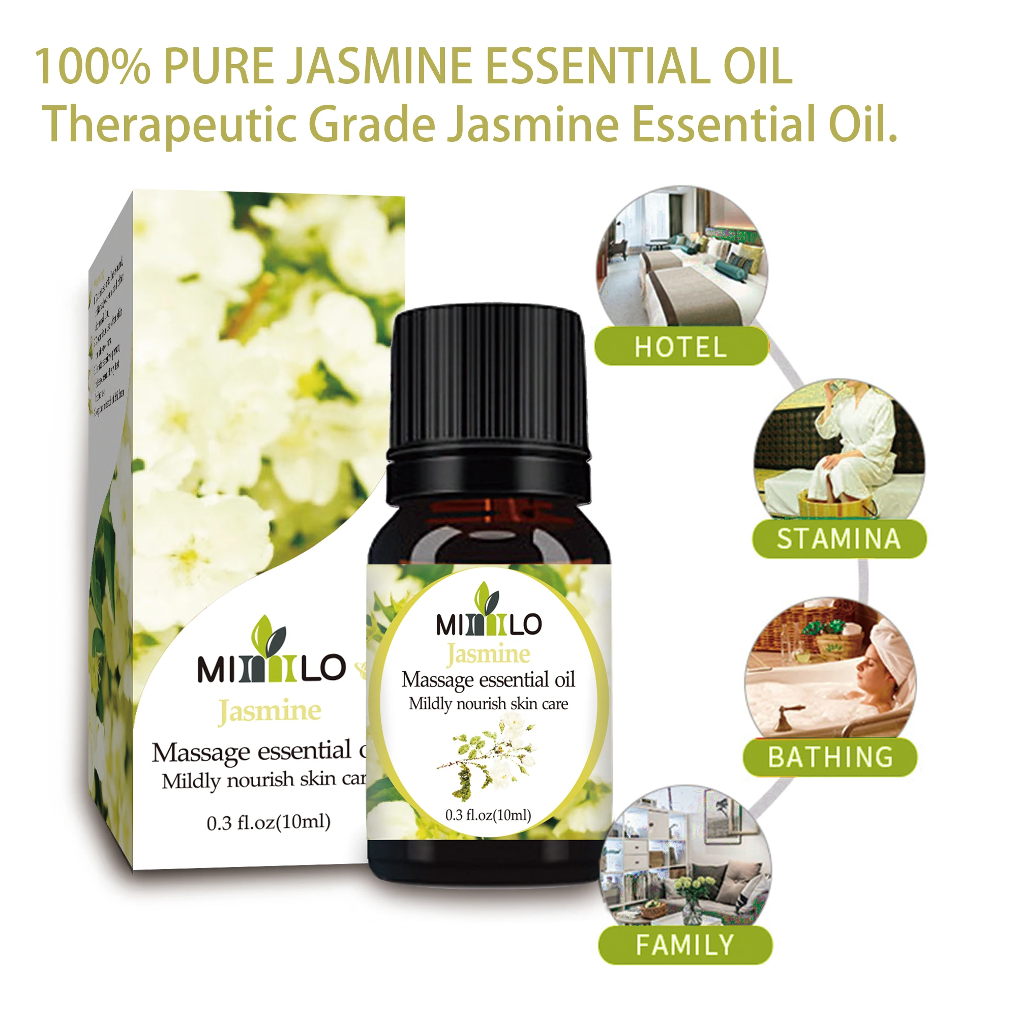 100% натуральное жасминовое эфирное масло работает как афродизиак благотворно