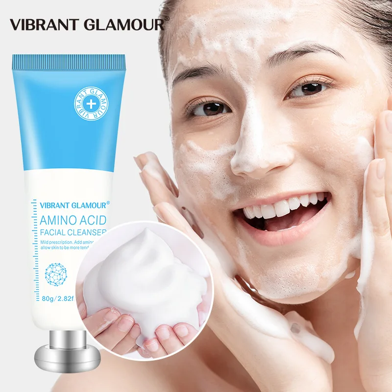 

VIBRANT GLAMOUR Amino Acid Facial Cleanser Oil Control Plant Essence Moisturizing Shrink Pores Remove Acne Whitening Facial Care
