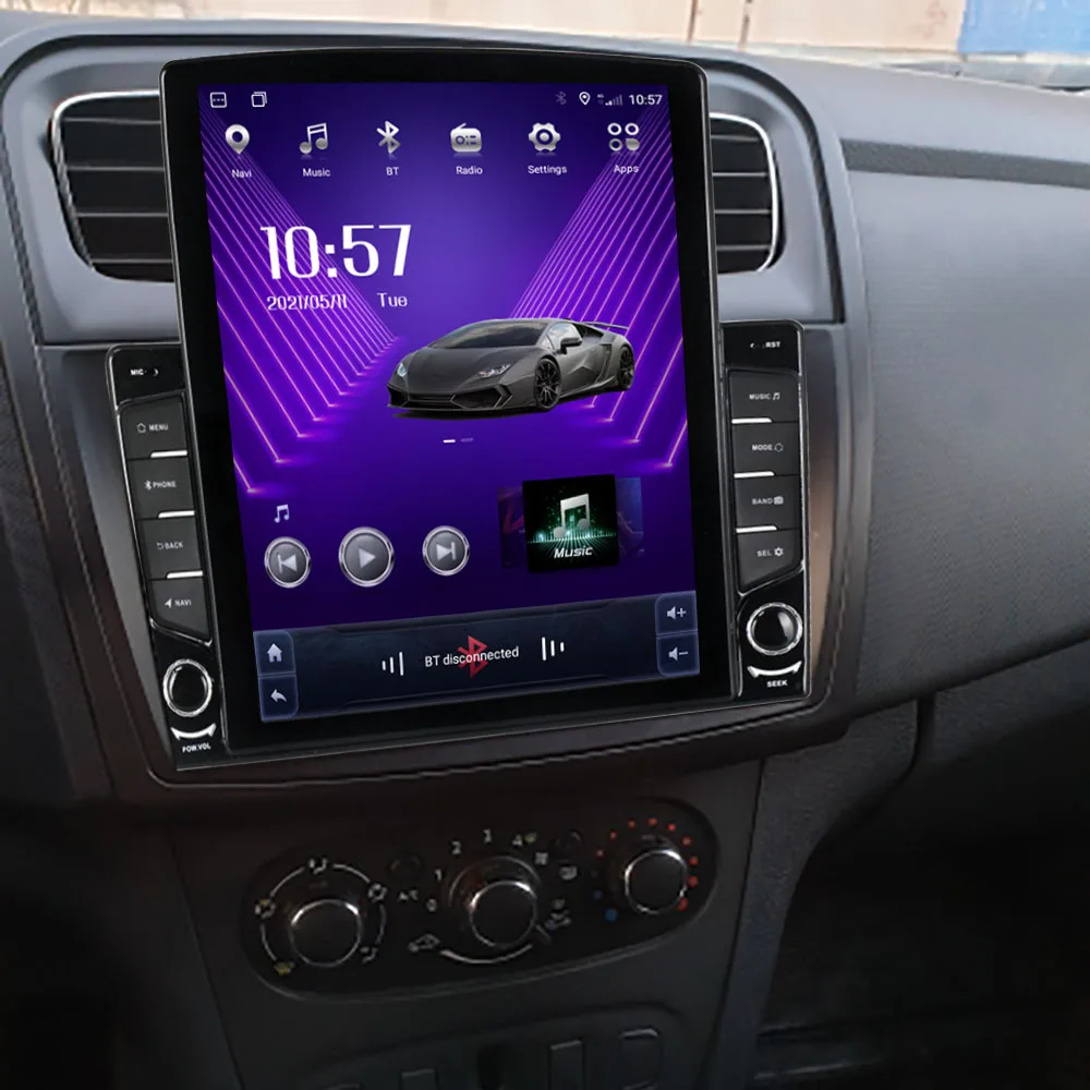 Runningnav для Renault Logan 2 2012-2019 Sandero 2014-2019 Tesla Type Android автомобильное радио мультимедийный
