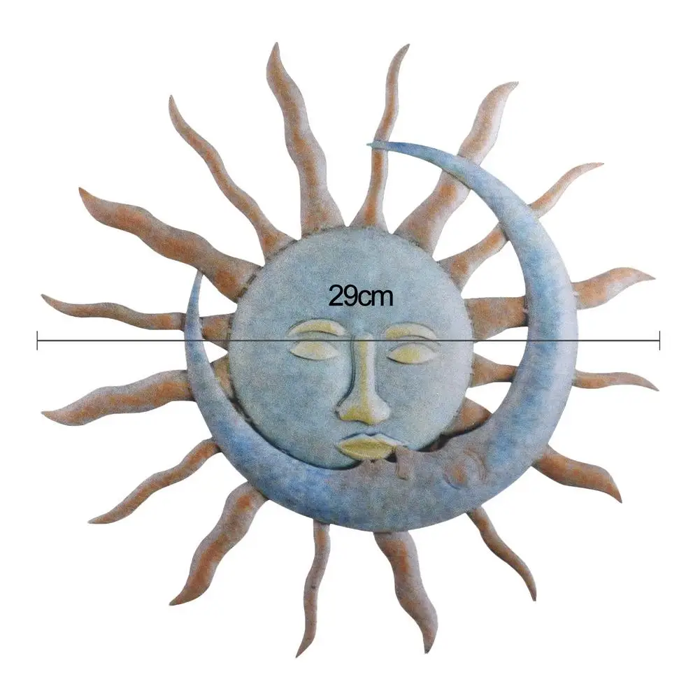 

Sun Moon Kiss Wall Hanging Home Decoration Nordic Style Wall Hanging Decor Retro Style Metal Wall Art Decoration Accessories