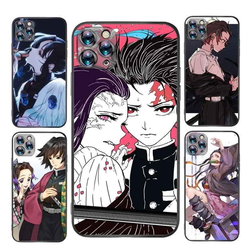 

Japan Anime Demon Slayer! Phone Case For iPhone X XS XR MAX Luxury Cellphone Mobilephone Cool Cute Ultra Thin Designer
