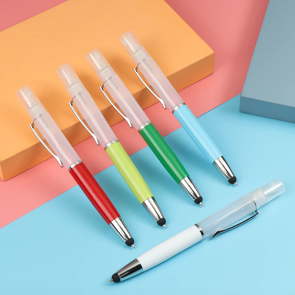 

1PC Spray Ballpoint Pen Disinfectant Pen Plastic Mini Portable Travel Perfume Bottle Students School Office Supplies Stationery