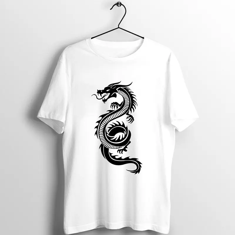 

Футболка женская с принтом китайского дракона, уличная одежда, топ с графическим принтом в стиле Харадзюку улззанг, повседневный летний топ