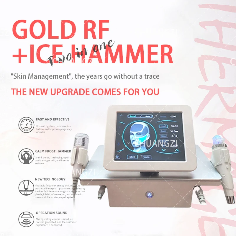 

Professional RF Fractional Microneedle Beauty Machine Anti-acne Skin Lifting Wrinkle Removal Beauty Equipment with Cold Hammer