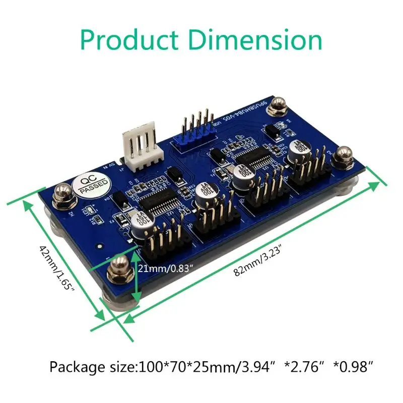 

9pin USB Header Male 1 to 4 Female Extension Cable Motherboard USB HUB with Powe