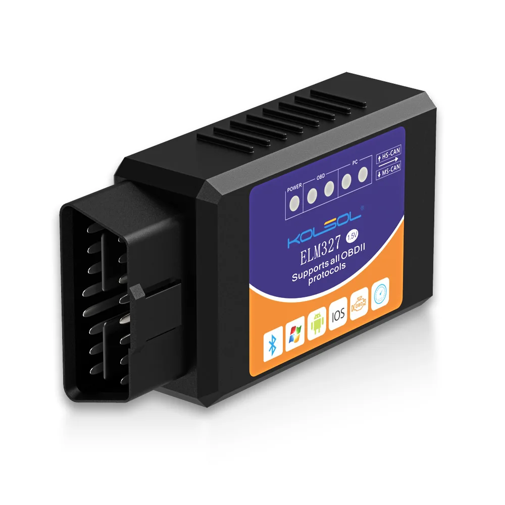 KOLSOL ELM327 Bluetooth OBD2 сканер V1.5 с переключателем модифицированный для Ford CH340 + 25K80 чип HS