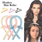 Плойка для завивки без тепла, Плойка для завивки волос, Плойка для завивки волос, повязка на голову, шелковая лента