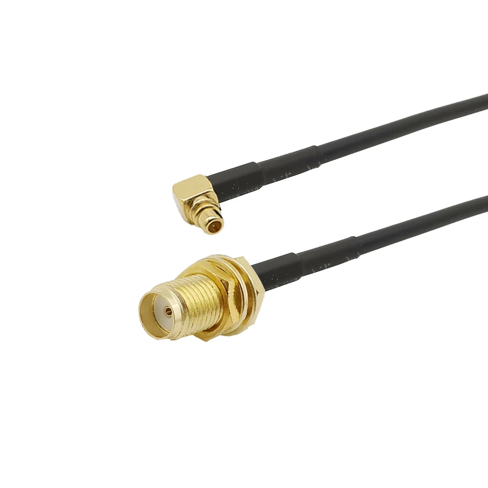 ALLISHOP RF MMCX Мужской правый угол переключатель SMA женский штекер кабель RG174 разъем