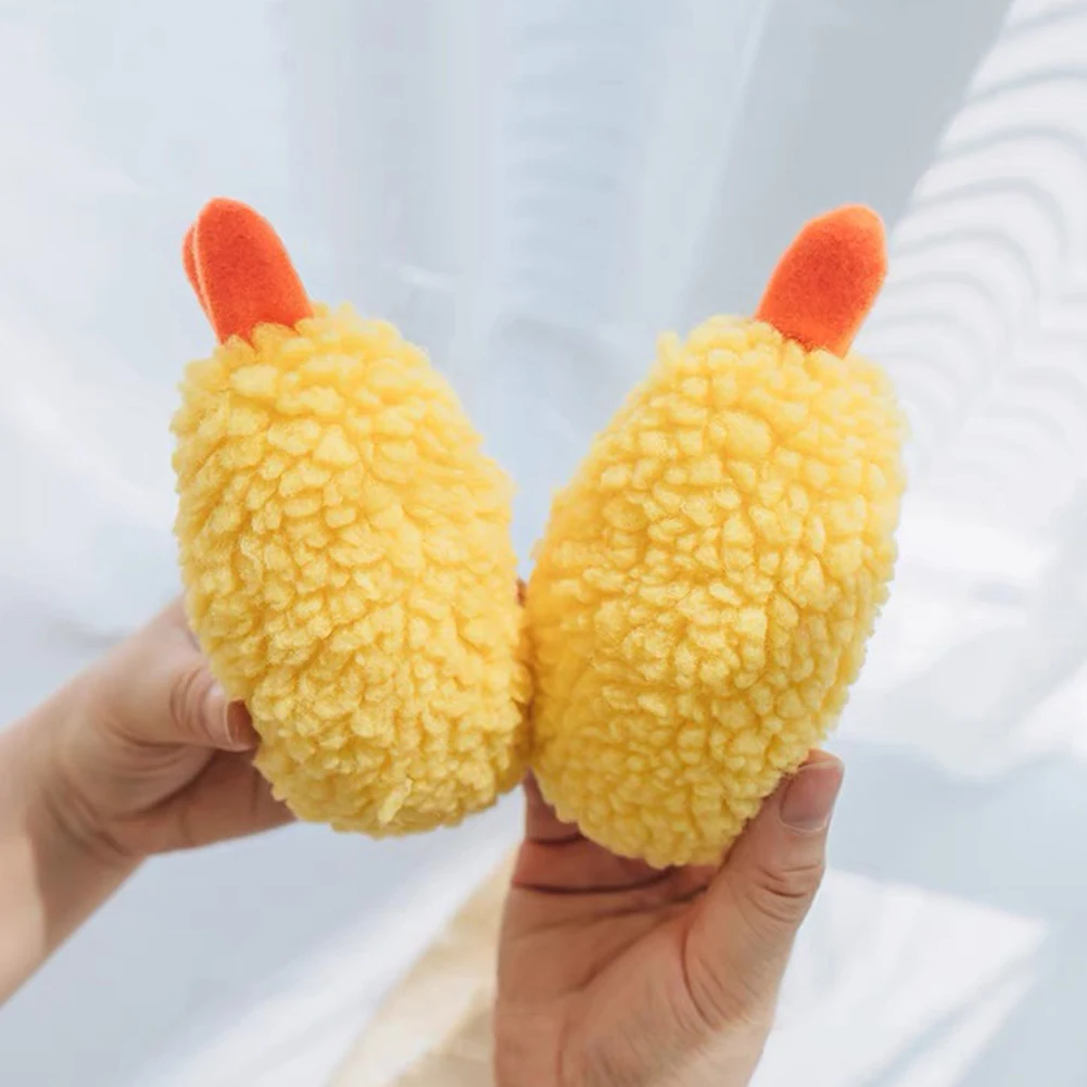 Мягкая плюшевая игрушка Tempura в форме жареной креветки со звуком товары для собак