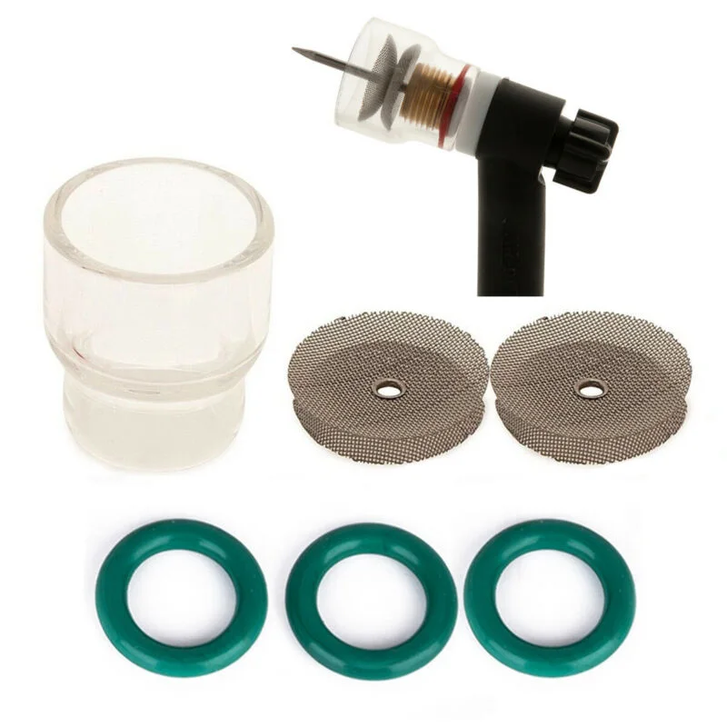 

6* TIG Welding Torch Stainless Steel Filter Pyrex Cup 21*14.7mm For WP-9 & WP-17
