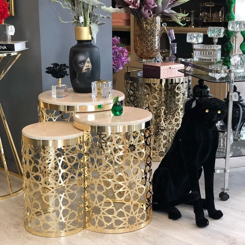 

Coffee Tables Table for Living Room Side Table Home Decoration (not 3pcs) 1 Pcs 3 Size Options Marble Look Coffee Table