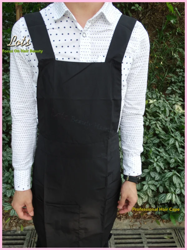 Черный Водонепроницаемый Фартук для парикмахерской черная Рабочая Ткань