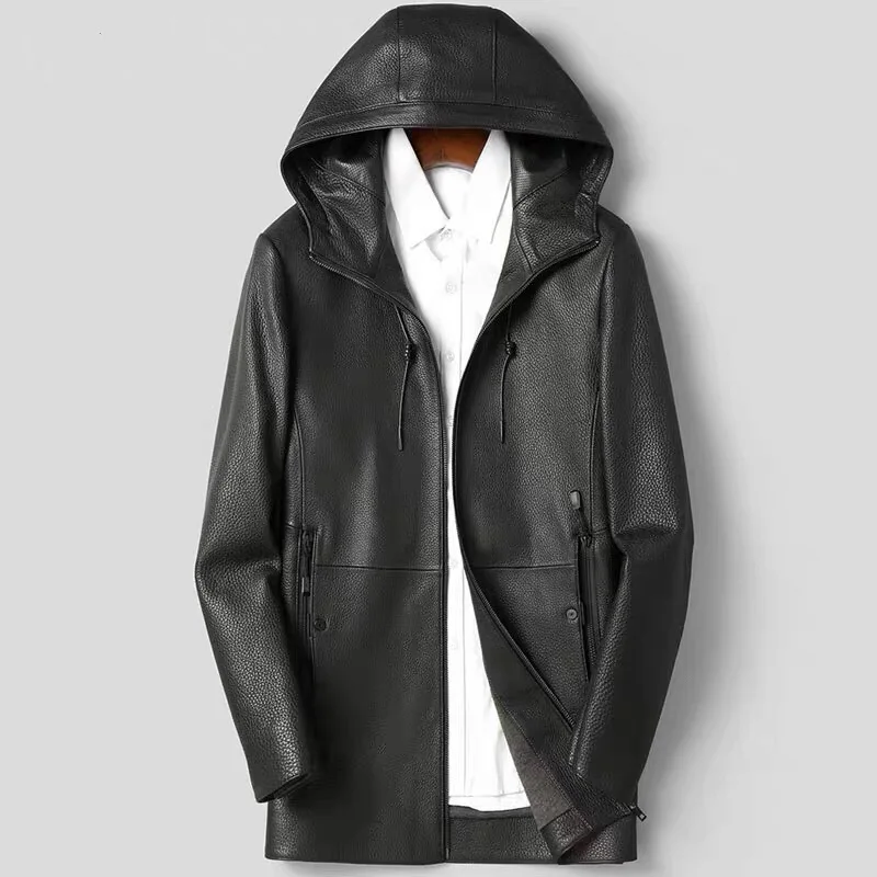 Pudi MT931 новые модные мужские куртки и пальто короткие с капюшоном из настоящей овечьей шерсти жакеты из овечьей кожи Верхняя одежда из натуральной кожи