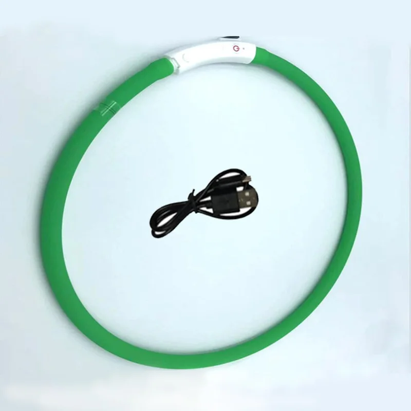 Ошейник светящийся с зарядкой от USB для собак и кошек | Дом сад