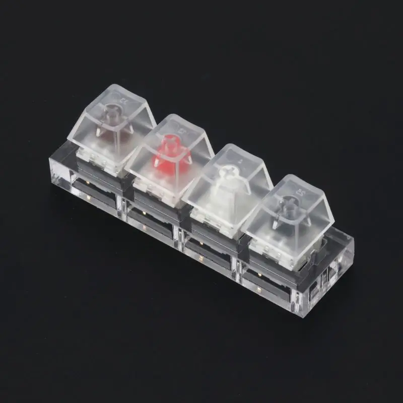 

Kailh Box Switch Acrylic Mechanical Keyboards Switch 4 Translucent Clear Sampler Tester Kit Toys Stress Relief Gifts