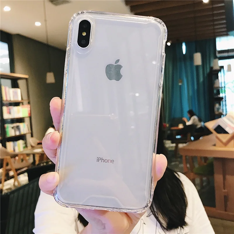 as picture Роскошный чехол для iPhone X XR XS Max 7 8 Plus мягкие ТПУ прозрачные телефонные чехлы противоударный Прозрачный чехол для iPhone 6 6s розовый - Цвет: as picture