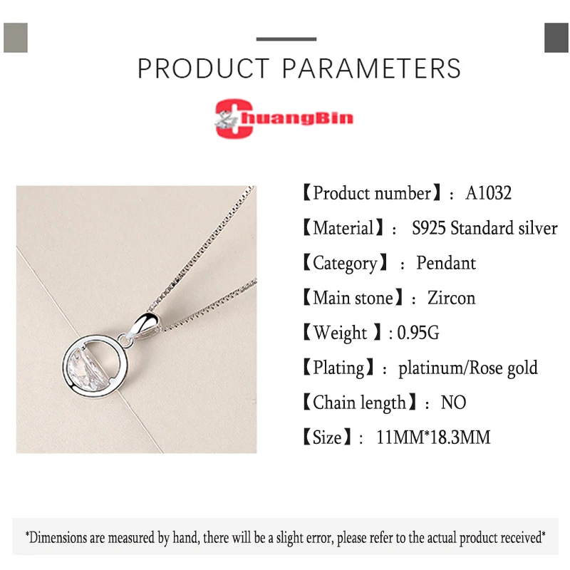 

Genuine S925 sterling silver female Clear spring water pendant simple personality zircon fashion Empty support pendant jewelry