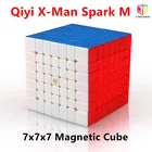 Qiyi X-Man Spark M 7x7x7 Mofangge Магнитный магический куб обычный 7x7 скоростной куб-Головоломка обучающие игрушки куб magico