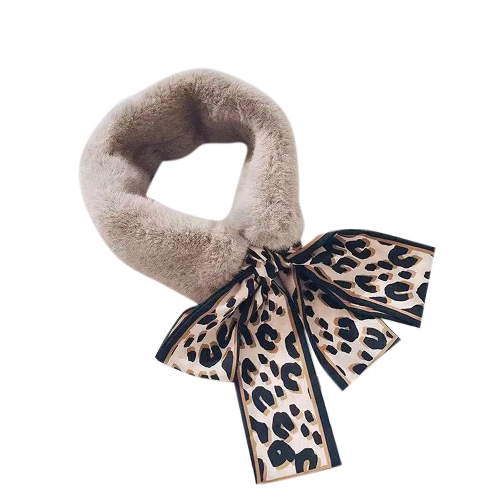 Воротник из искусственного кроличьего меха утеплитель для женщин и девочек