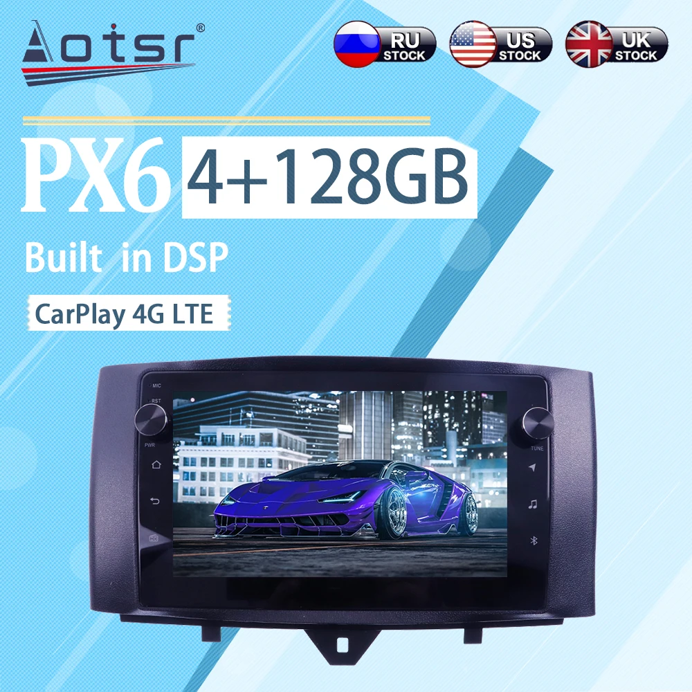 

4+128GB For Mercedes-Benz Smart 2015 - 2019 Android 10 WIFI Wireless Carplay Car Multimedia Radio Player GPS Navigation Stereo