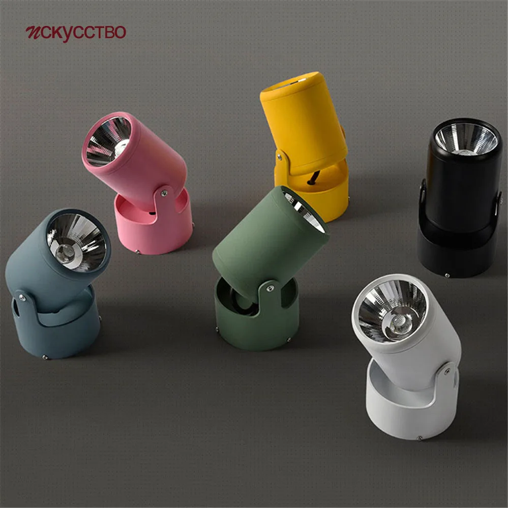 

Скандинавский оптический Отражатель Cob Led потолочный светильник современный поворотный трек Точечный светильник 7 Вт столовая кухня магази...