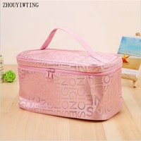 fashion beautician stand make up bag for women portable travel storage cosmetic organizer waterproof females makeup wash cases