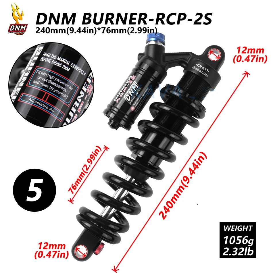 DNM RCP-2S Горный велосипед Mtb Enduro Downhill DH задний амортизатор Fox190mm 200м 220мм 240мм 550 фунтов для подвески рамы.