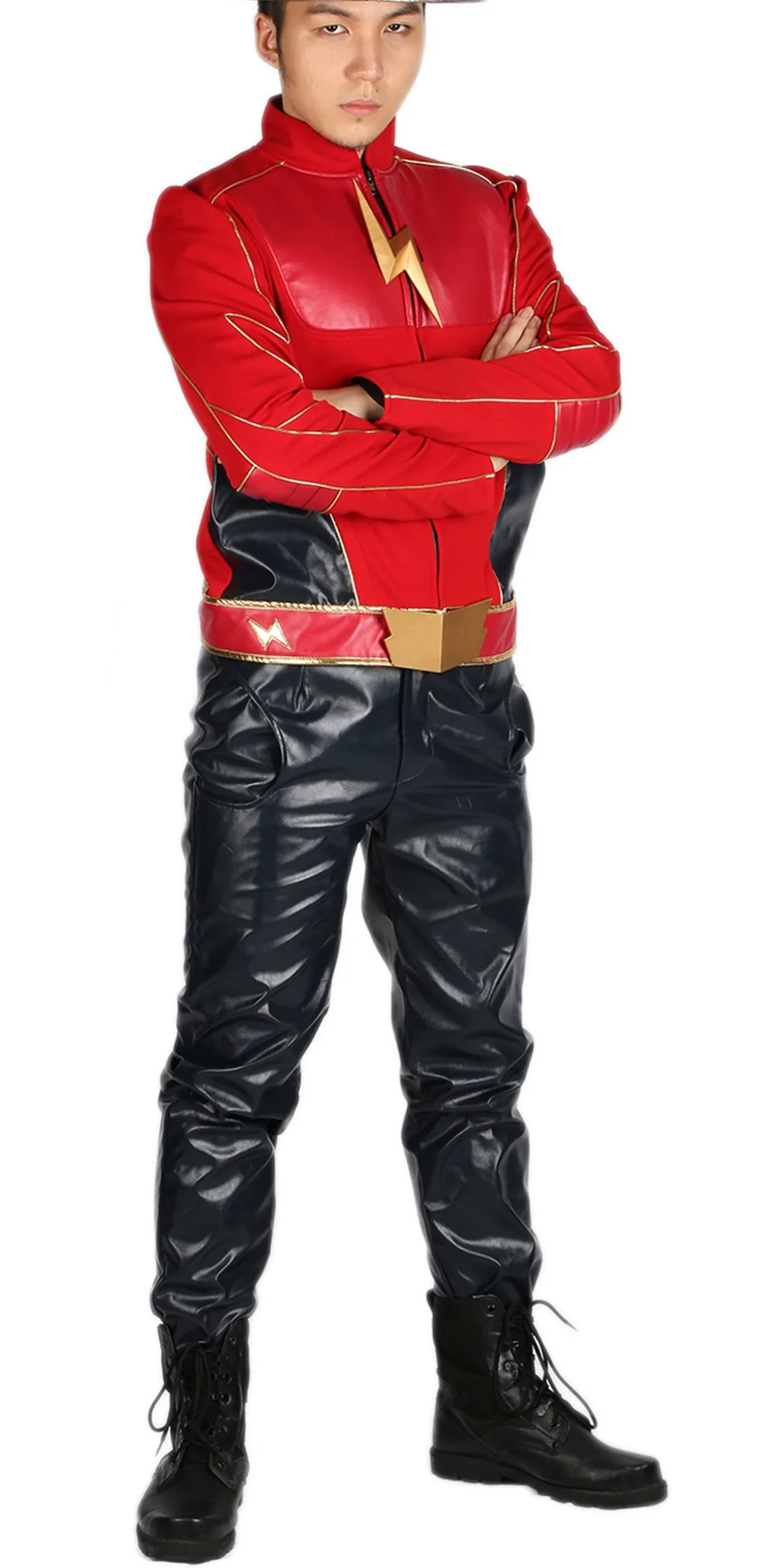 X-COSTUME распродажа 45% скидка флэш сезон 2 Джей костюм garrick для косплея и Хэллоуина подарок для фанатов высокого качества