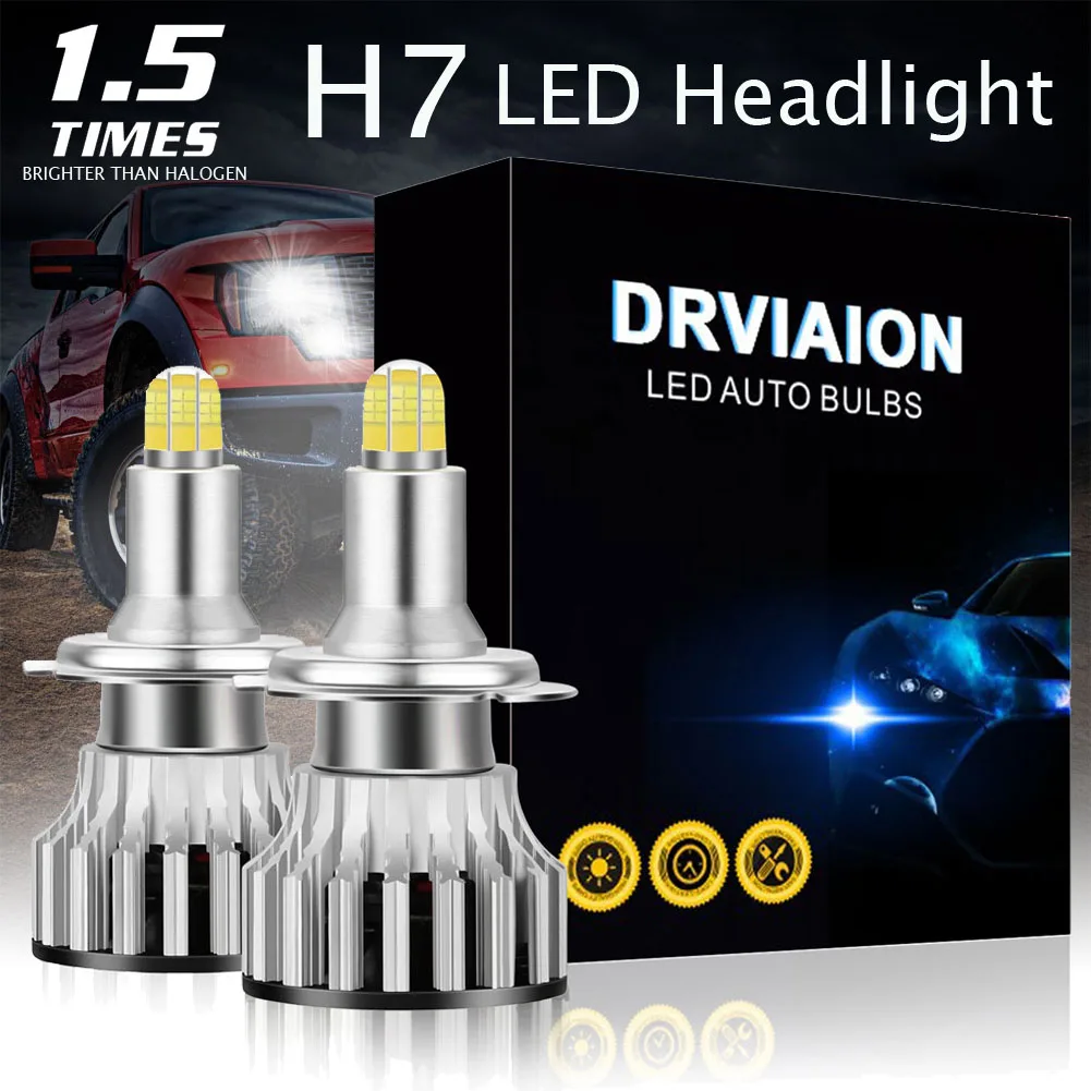 

110W 18000LM Car Headlight H7 LED 6000K500K White Auto fog Light 3D Led Headlights Bulbs High Power 360 degree Lamp