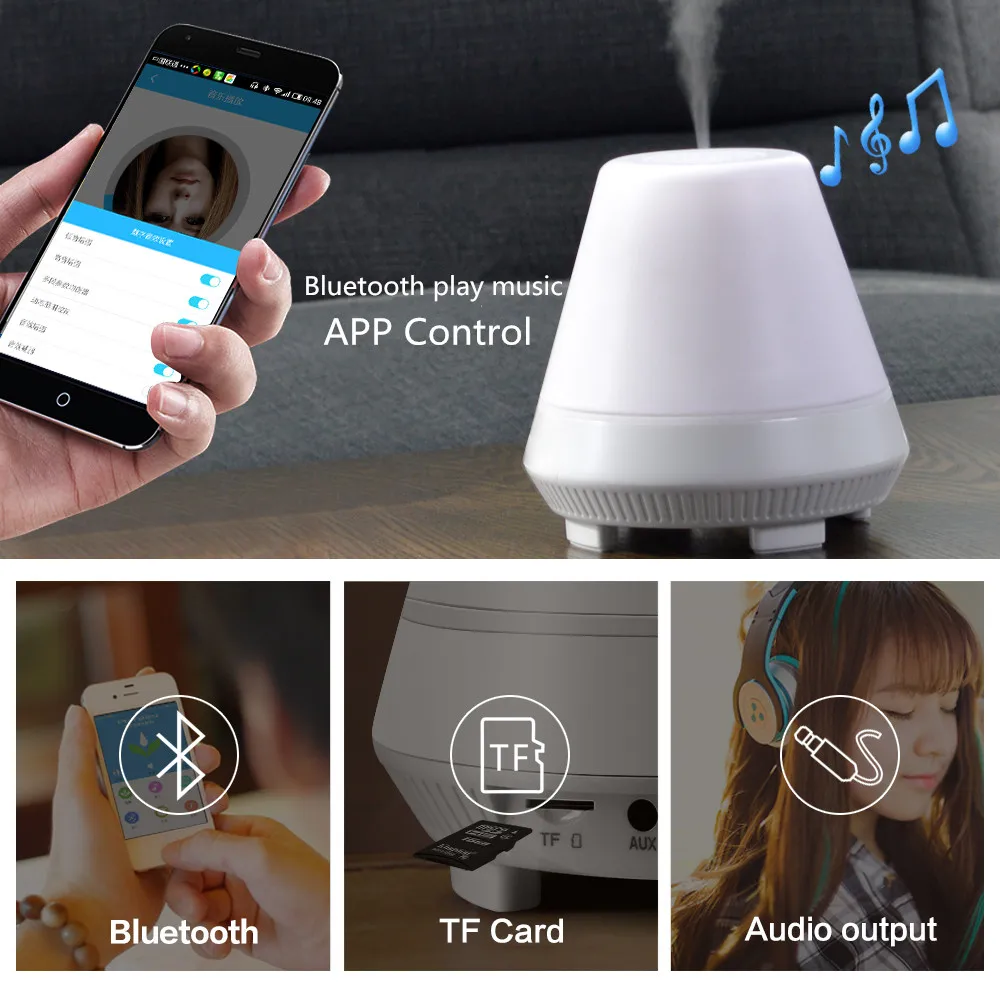 Светодиодный вечерние светильник CDEN Bluetooth Subwoof диджейский вращающийся с