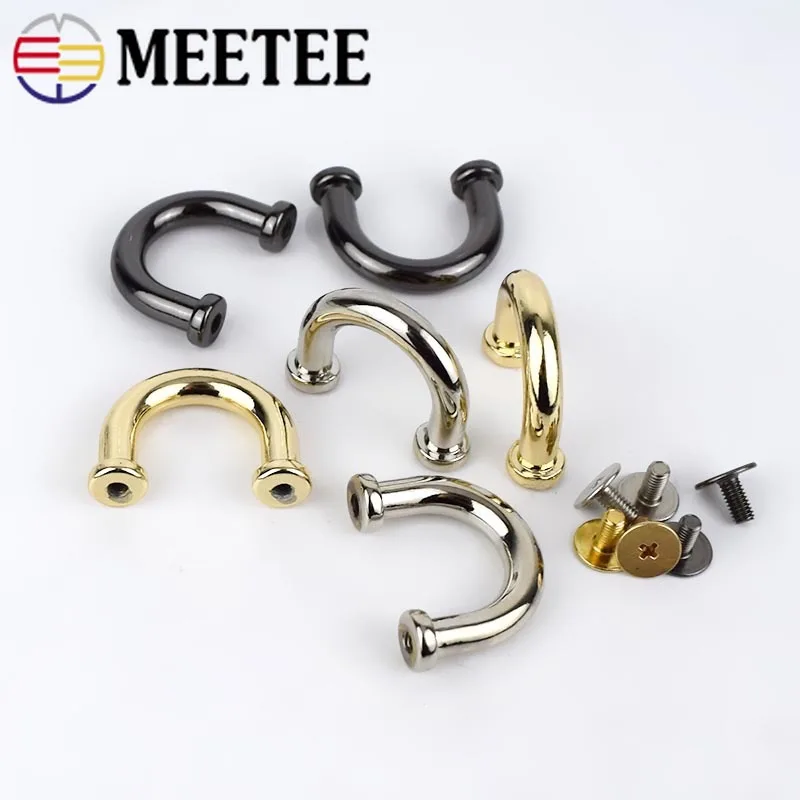 5/10Pcs 16mm Metal Buckle U Rings for Handbag Connector Bag Arch Bridge Screw Clasp DIY Strap Hangers Hardware Accessories | Дом и сад
