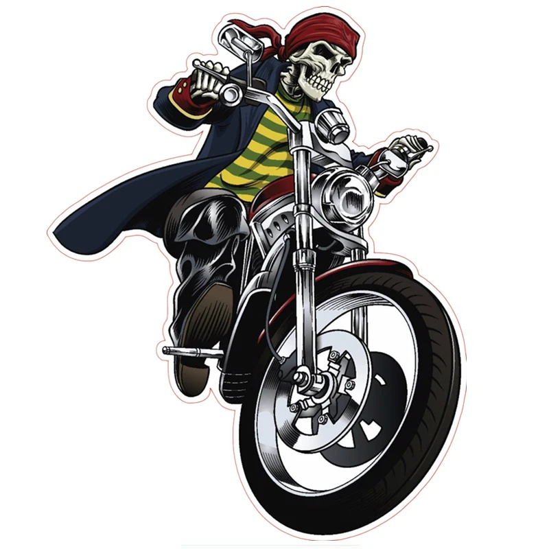 

15cmx12cmPersonalized skull locomotive Vinyl Car stickers Decals Motorcycle Accessories Car-Window Decorative Goods PVC