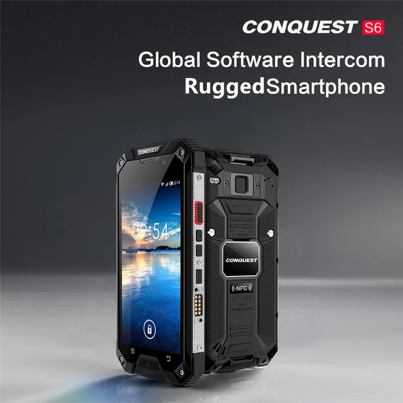 Conquest S6 IP68 прочный мобильный телефон водонепроницаемый телефон 3 Гб ram 32 ГБ rom CAT 4G LTE FDD смартфон+ 2,45 ГГц RFID