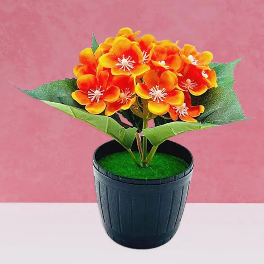 

Visual Fake Potted Plant Artificial Plastic Decorative Delicate Flower Bonsai for Office potted plant room decor