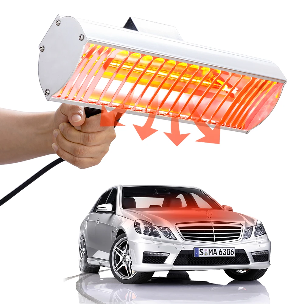 1000W Auto Body Kortegolf Curing Lamp Auto Verf Lamp Elektrische Infrarood Verwarming Lamp Bakken Solar Film Handheld