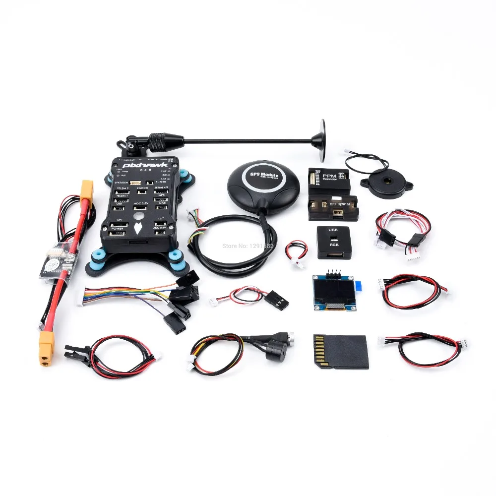 StandardKit withOLED Pixhawk PX4 PIX 2.4.8 32 бит Контроллер полета Автопилот с 16 г SD переключатель безопасности зуммер PPM IEC для радиоуправляемого квадрокопкоптера F450 S500 - Цвет: StandardKit withOLED