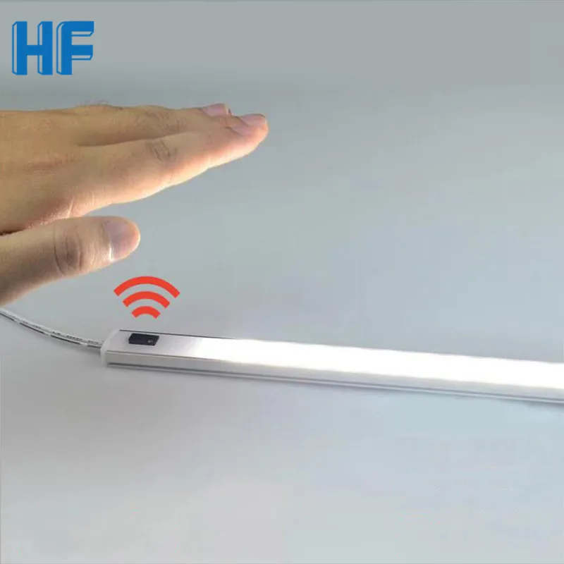 led under cabinet light hand sweep wavesensor night lamp 12v led bar light for bedroomkitchen closetwardrobestairspath free global shipping