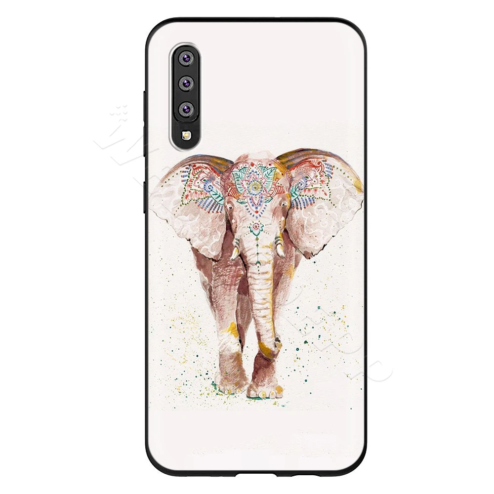 Webbedepp индийских животных Тотем слона чехол для samsung Galaxy S7 S8 S9 S10 Edge Plus Note 10 8 9 A10 A20 A30 A40 A50 A60 A70 - Цвет: 2