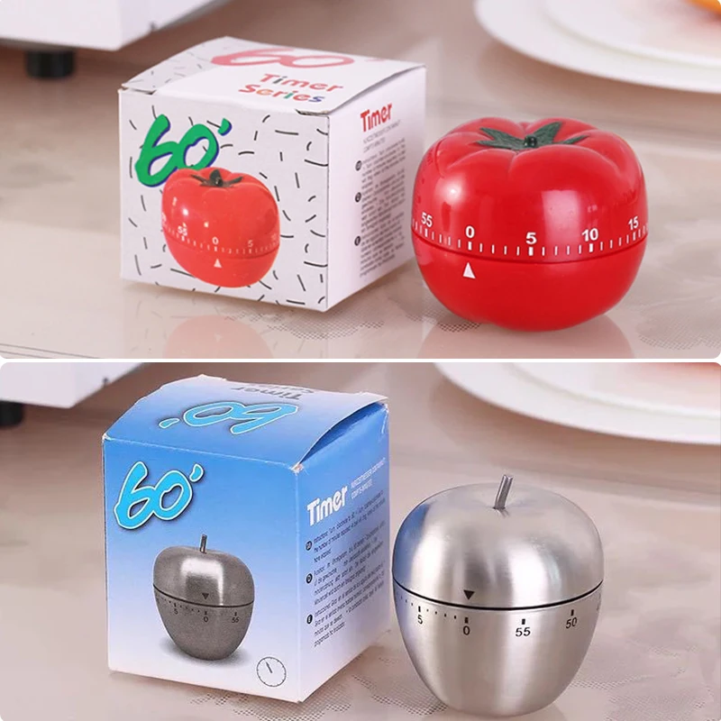 

Kitchen Stainless Steel 60 Minutes Timer Cooking Eggs Mechanical Alarm Clock Baking Cooking Tools Countdown Management