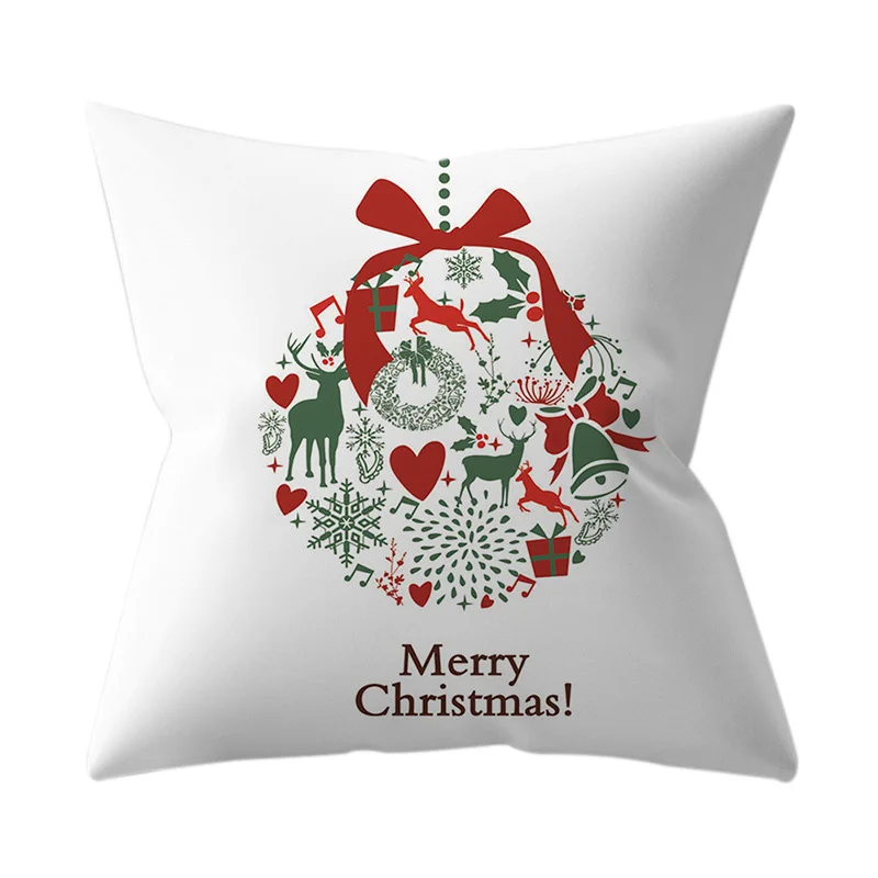 1 шт. 45*45 см Санта-Клаус Merry Christmas Наволочки Чехол новогодний домашний диван Автомобильная подушка Декоративные Чехлы для подушек