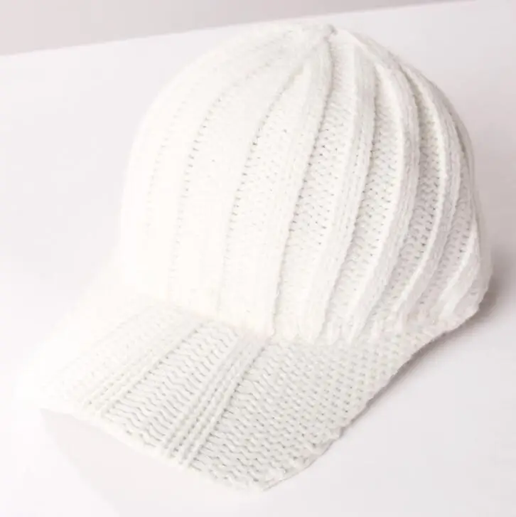 white3 Новые теплые, вязаные дизайн Зимняя бейсболка сплошной Цвет Для мужчин женское утепленное плотное Шапки H35 - Цвет: white3