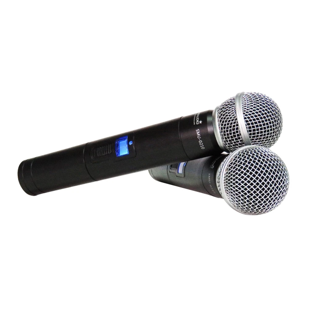 STARAUDIO профессиональный беспроводной микрофон Двухканальный UHF Ручной беспроводной микрофон для сцены вечерние церковные SMU-0210